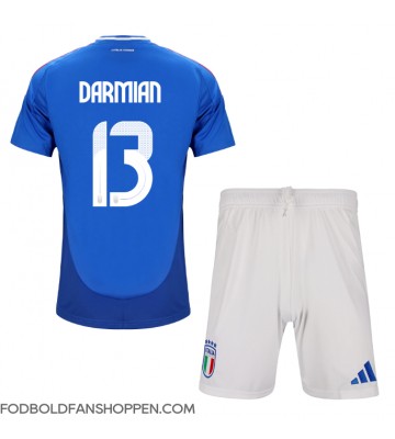 Italien Matteo Darmian #13 Hjemmebanetrøje Børn EM 2024 Kortærmet (+ Korte bukser)